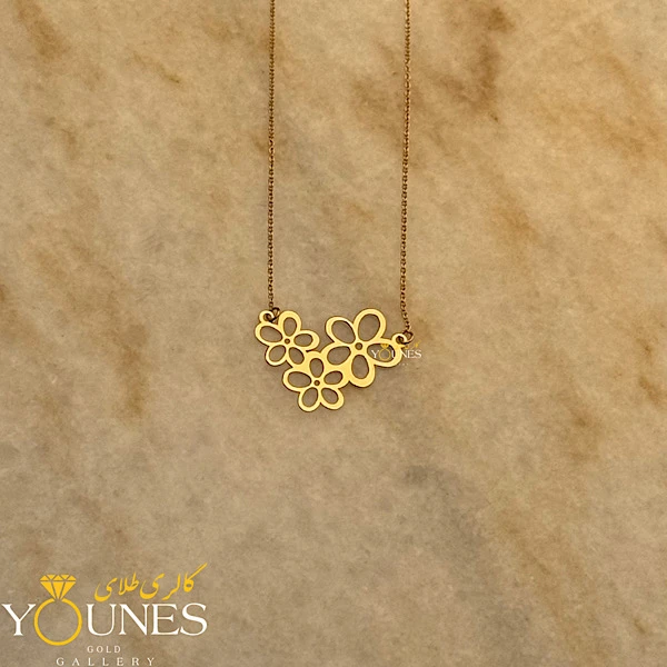 گردنبند سه گل طلا